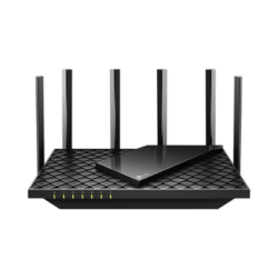 Router WiFi 6 Doble Banda / AX5400 MU-MIMO 4X4 y OFDMA / 1 puerto WAN 10/100/1000 Mbps / 4 puertos LAN 10/100/1000 Mbps / 1 puerto USB 3.0 /  6 potentes antenas / Administración App (Tether) o Página web / Protección HomeShield