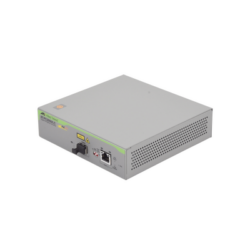Convertidor de medios Gigabit Ethernet PoE+ a fibra óptica, conector LC, multimodo (MMF), distancia hasta 550 m