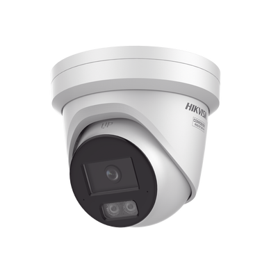 Turret IP 4 Megapixel / Imagen a color 24/7 / Lente 2.8 mm / Luz Blanca 40 mts / Exterior IP67 / Micrófono Integrado / WDR 120 dB / Audio y Alarma / Onvif / MicroSD