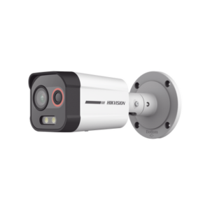 Bala IP Dual / Térmica 1.3 mm (96 x 72) / Óptico 4 mm (4 Megapixel) / Detección de Excepciones de Temperatura 30 mts /30 mts Luz Blanca / Exterior IP67 / PoE / Sirena y Luz Intermitente Integrada / Micro SD / ColorVu y ACUSENSE