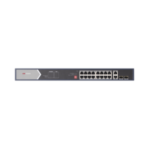 Switch Gigabit PoE+ / No Administrable / 16 Puertos 1000 Mbps PoE+ (4 Puertos PoE++ 90 W) / 2 Puertos 1000 Mbps Uplink + 2 Puertos SFP de Uplink / Modo Extendido hasta 300 Metros / 225 W