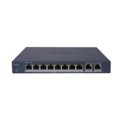Switch Gigabit PoE+ / Administrable / 8 Puertos 1000 Mbps PoE+ / 2 Puertos 1000 Mbps de Uplink / Configuración Nube Hik-PartnerPro / Modo Extendido hasta 300 Metros / 60 W