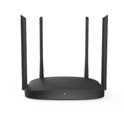 Router Inalámbrico WISP Gigabit / Hasta 1200 Mbps / Doble Banda AC (2.4 GHz y 5 GHz) / 3 Puertos LAN 10/100/1000 Mbps + 1 Puerto WAN 10/100/1000 Mbps /  4 Antenas Externas Omnidireccional de 5 dBi / Interior