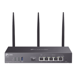 Router Omada VPN / SDN Multi-WAN Gigabit / 1 Puerto WAN SFP Gigabit / 1 Puerto WAN RJ45 Gigabit / 2 Puertos LAN RJ45 Gigabit / 2 Puertos Configurables LAN/WAN / 150,000 Sesiones Concurrentes / Administración Centralizada Omada o Stand-Alone