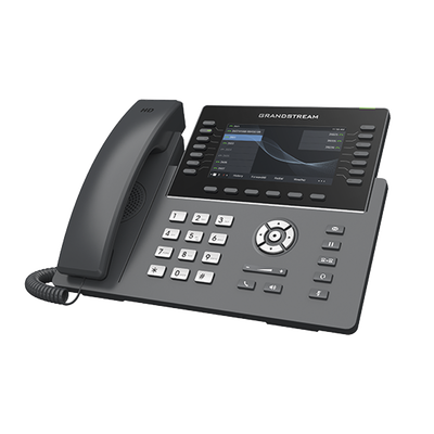 Teléfono IP Wi-Fi, Grado Operador, 14 líneas SIP con 6 cuentas, pantalla LCD 5", puertos Gigabit, Bluetooth, PoE, codec Opus, IPV4/IPV6 con gestión en la nube GDMS