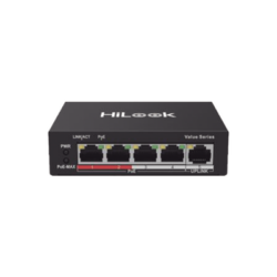 Switch PoE+ / 4 Puertos 10/100 Mbps PoE+ (af / at) / 1 Puerto 10/100 Mbps Uplink / Modo Extendido hasta 250 Metros / 35 Watts
