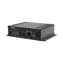 Gateway para Voceo IP/SIP,  Entrada de audio (3.5mm), salida de amplificador integrado de hasta 30W, puerto USB (reproducción de MP3),