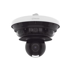 Cámara IP Multisensor 34MP (4 sensores 4K) con lentes motorizados / PTZ 2 MP 40X / Hasta 2 tarjetas MicroSD de 512GB / WDR de hasta 150dB / IP66 / IK10 / autoseguimiento / Inteligencia artificial para eventos