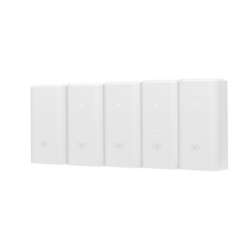 5 Unidades del Adaptador PoE Ubiquiti de 24 VDC, 0.5 A con puerto Gigabit, color blanco