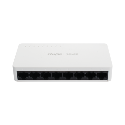 Switch no administrable, Visible en la Topología de la Nube, con 8 puertos 10/100 Mbps