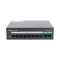 Switch PoE+ no Administrable, hasta 110 Watts, 8 puertos PoE+ 10/100 y 2 Uplinks Gigabit 1G