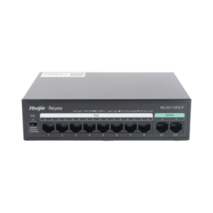 Switch PoE+ no Administrable, hasta 110 Watts, 8 puertos PoE+ 10/100 y 2 Uplinks Gigabit 1G