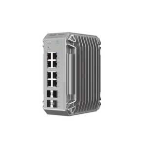 Switch Industrial PoE, Ideal para temperaturas Extremas y protección contra descargas, 8 Puertos Gigabit PoE 802.3 af/at, 4 Puertos SFP Administrable Cloud