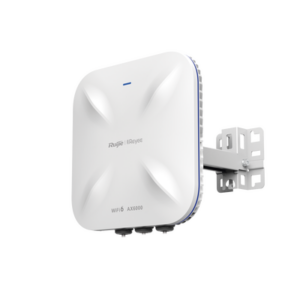 Punto de Acceso Mesh Wi-Fi 6 Industrial para Exterior Omnidireccional 5.95Gbps, MU-MIMO 4x4, 360°, Filtros Anti Interferencia y Auto Optimización con IA, puerto eth 2.5G y SFP