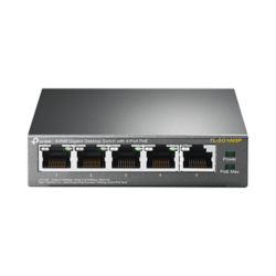 Switch Escritorio No Administrable de 5 puertos 10/100/1000 Mbps / Con 4 puertos PoE 802.3af/at de hasta 65 W / PoE Extendido hasta 250 metros
