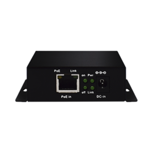 Inyector PoE Extenido Industrial / PoE 802.3 af/at Hasta 30W / Conexión plug and play / Alcance de hasta 250 metros / Aplicaciones CCTV / Alimentación PoE af/at o Vcc 37-57 Vcc