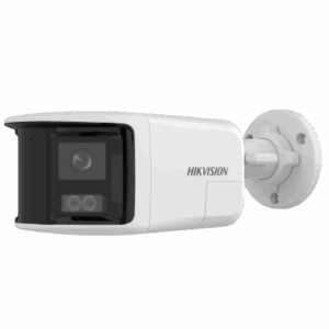 [PROTECCIÓN ACTIVA] Bala IP 6 Megapixel / 2 Lentes de Lente 2.8 mm (Imagen Panorámica 180°) / 30 mts IR / Exterior IP67 / Luz Intermitente y Alerta de Audio / Audio Bidireccional / ACUSENSE / WDR 120 dB / Micro SD