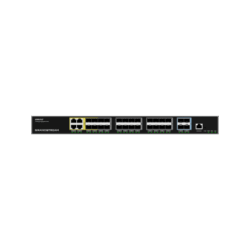 Switch de Agregación Capa 3 / 4 Puertos Gigabit Ethernet / 24 Puertos Gigabit SFP / 4 Puertos 10Gigabit SFP+ / QoS Integrada / Soporte IPv6 e IPv4 / Seguridad Avanzada / Stacking /