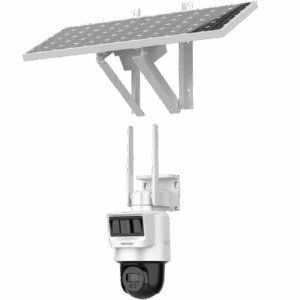 Kit Solar IP All in One / Doble Detección (Radar + PIR) / PT IP 4 Megapixel / Lente 2.8 mm / Panel Solar / Batería de Respaldo de Litio 90Wh (Hasta 2 días) / Conexión 4G / Audio de Dos Vías / Accesorios de Inst. / Direc