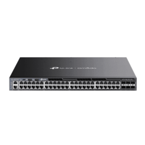 Switch Omada L3 SDN Administrable / 48 puertos Gigabit y 6 puertos SFP+ / Presupuesto PoE 1440 W / Funciones RIP, VRRP, Servidor DHCP / Administración centralizada OMADA / Fuente Redundante