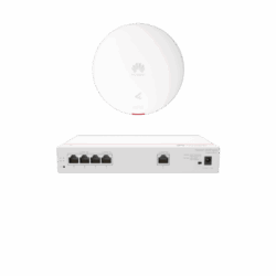 Kit DEMO de Router Multi-Servicio / 1 puerto 10/100/1000 Mbps(WAN) / 4 puertos 10/100/1000 Mbps(LAN) PoE / 50W + Punto de Acceso Wi-Fi 6 / 1.775 Gbps / MU-MIMO 2x2 (2.4GH y 5GHz) / Smart Antenna más cobertura / Instalación en techo y pared