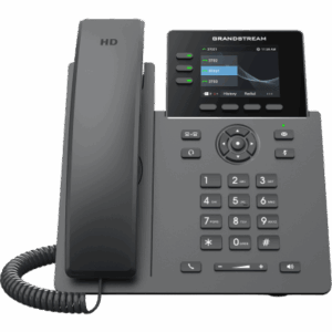 Teléfono IP Grado Operador / 3 Líneas / 12 Botones Virtuales Multiuso / Pantalla LCD 2.8 Pulgadas / Puertos Gigabit con PoE / Audio HD / Compatible con GDMS