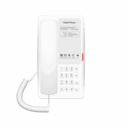 Teléfono IP WI-FI para Hotelería, Puerto USB-A para Carga, 5 Teclas Programables para Servicio Rápido (Hotline), Plantilla Personalizable con PoE