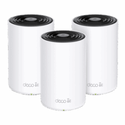 Router Inalámbrico MESH Interior para Hogar / Doble Banda Wi-Fi 6E AX5400 Mbps / 3 Puerto Gigabit WAN/LAN / 4 Antenas Internas / Administración Mediante la App Deco (iOS, Android) / Protección HomeShield