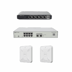 Solución Completa de Red para hasta 100 Clientes y hasta 2 servicios de Internet., Ideal para Iniciar un Proyecto de Hotelería u Oficina