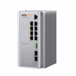 Switch Industrial Administrable Gigabit con 2 Puertos PoE bt + 6 Puertos PoE af/at o 24 V Pasivo + 2 SFP Gigabit, 240 W