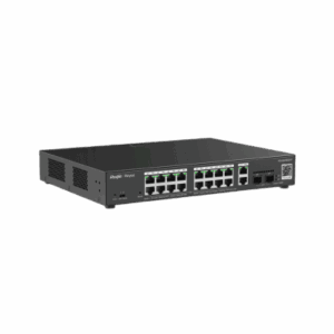 Switch L2 Administrable PoE con 16 puertos Gigabit PoE 802.3af/at + 2 SFP para fibra 1Gb, gestión gratuita desde la nube, 240w