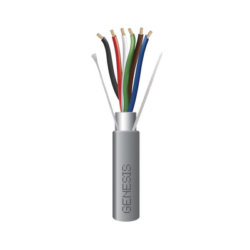 Bobina de 305 Metros de Cable / 6 x 22 AWG Blindado / Riser / Color Gris / Para Aplicaciones de Audio, Seguridad y Control
