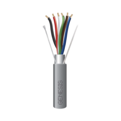 Bobina de 305 Metros de Cable 6 x 22 AWG / Blindado / Plenum de Color Gris / Aplicaciones de Audio, Seguridad y Control