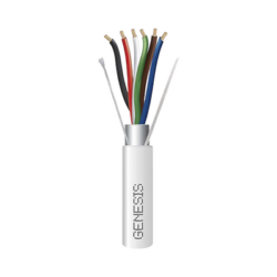 Carrete de 305 Metros / Cable de Cobre / 6 x 18 AWG / Plenum / Color Blanco / Blindado / Para Aplicaciones de Alarmas de Intrusión / Control de Acceso / Automatización / Interfonos y Tv Porteros