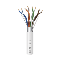 Carrete de 305 Metros de Cable Cat5e / Calibre 24 AWG BLINDADO / PLENUM / Color Blanco para aplicaciones de Voz y Datos