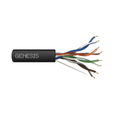 Bobina de Cable de 305 Metros UTP Cat6 RISER / Color Negro / UL, CMR SPNLS, Probado a 350 Mhz / Para Aplicaciones de CCTV, Redes de Datos, IP megapixel, Control RS485