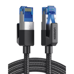 Cable Ethernet Cat8 CLASSâ… F/FTP Redondo con Malla de Nylon 1 Metro