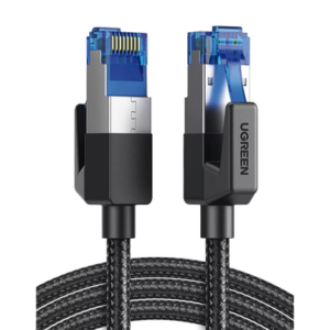 Cable Ethernet Cat8 CLASSâ… F/FTP Redondo con Malla de Nylon 1 Metro