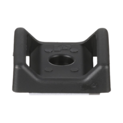 Sujetador Para Cable, con Adhesivo, 28.5 x 28.5 mm (1.12 in x 1.12 in), Color Negro, Paquete de 100pz