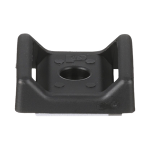 Sujetador Para Cable, con Adhesivo, 28.5 x 28.5 mm (1.12 in x 1.12 in), Color Negro, Paquete de 100pz