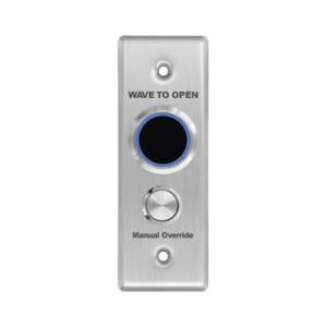 Botón de Salida Doble con Aro Iluminado / IP65 / Diseño Estético Delgado / Temporizador y Distancia Ajustable / Botón Sin Contacto y Botón de Contacto en uno solo