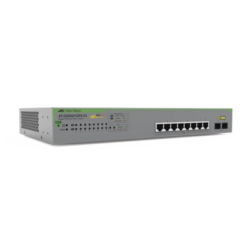 Switch PoE+ Gigabit WebSmart de 10 puertos 10/100/1000 Mbps (2 x Combo) + 2 puertos gigabit SFP (Combo), 75 W
