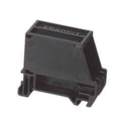 Adaptador de 1 Puerto, Para Conectores Tipo Mini-Com, Blindado, Montaje en Riel Din Estándar de 35mm, Color Negro