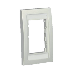 Marco de Placa Frontal Ejecutiva, Para dos Insertos de 1/2 o tres Insertos de 1/3, Color Blanco Mate