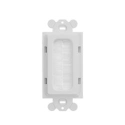 Placa de Pared Pasacables Tipo Cepillo, Estándar GFCI, Material ABS, Color Blanco