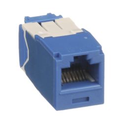 Conector Jack RJ45 Estilo TG, Mini-Com, Categoría 6A, de 8 posiciones y 8 cables, Color Azul