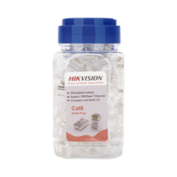 Bote con 100 Piezas de Plug Modular RJ45 / Cat 6 / Chapado en Oro a 30 Micras / Sin Blindaje / Facil Instalación / Uso Interior / Soporta Norma TIA-568B / Cumple con RoHS 2.0