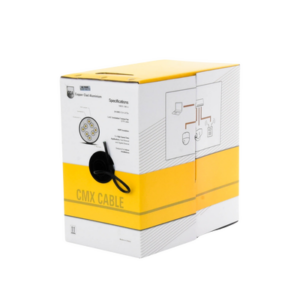 Bobina de cable de 305 m (1000 ft) Cat5e, Aleación de Cobre y Aluminio (CCA), color Negro, Uso Interior.