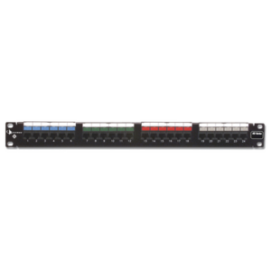 Patch Panel UTP HD6 de 24 puertos, Precargado con Jacks Categoría 6, Plano, 1UR