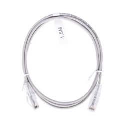 Cable de Parcheo Slim UTP Cat6 - 1.5 m Gris Diámetro Reducido (28 AWG)
